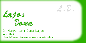 lajos doma business card